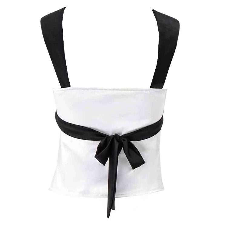 french maid satin top